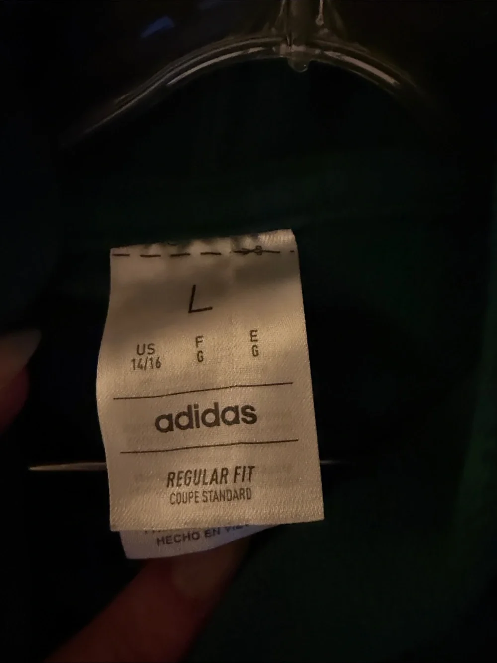 adidas Green Pullover Hoodie Sweatshirt with White Logo